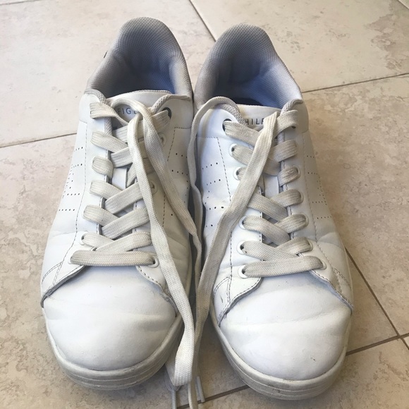 Tommy Hilfiger Men's White Leather Shoe - Picture 2 of 6